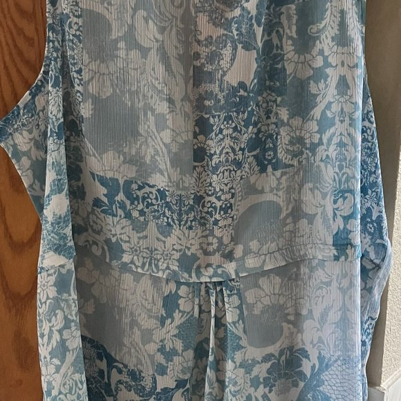 Blue Sheer Tunic Vest - Picture 4 of 4